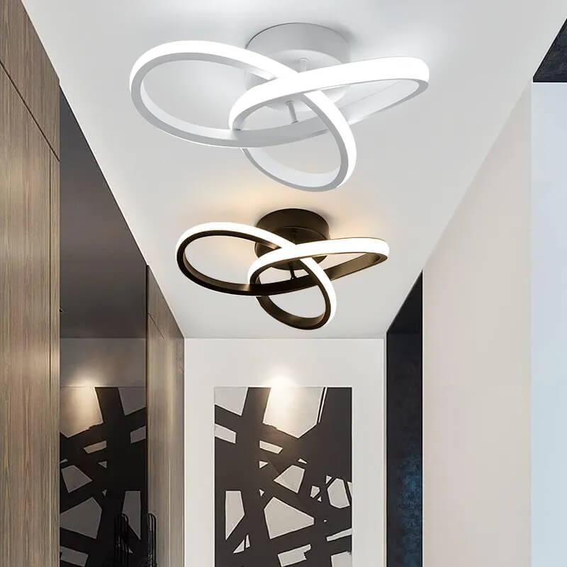 Lustre doméstico de led em três cores, estilo moderno, lâmpada de teto para quarto, instalação de superfície, ac 220v, lâmpada para sala de jantar - L.Lartylife