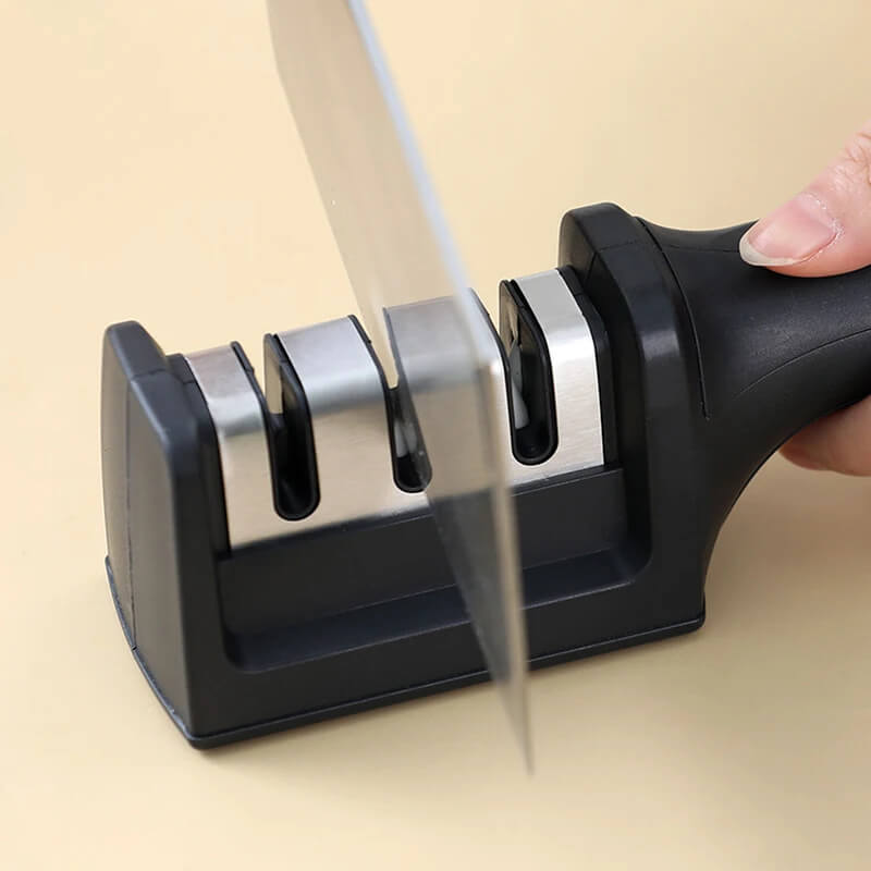 Afiador de faca portátil multifuncional, tipo 3 estágios, ferramenta de afiação rápida com base antiderrapante - L.Lartylife