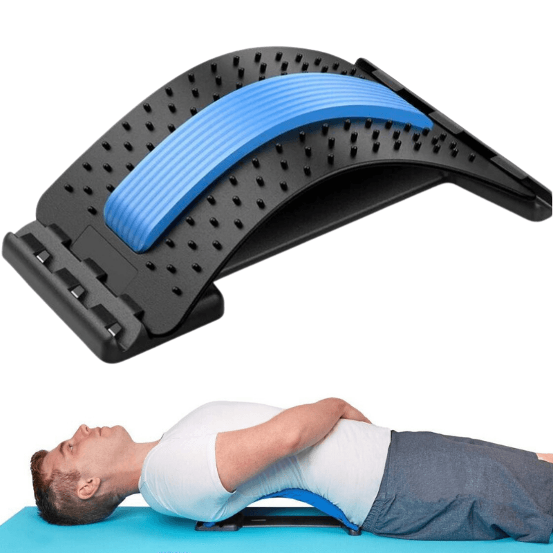 Quatro nível massageador ajustável com maca traseira, cintura e placa de apoio do pescoço, Yoga Ferramenta Exercício - L.Lartylife