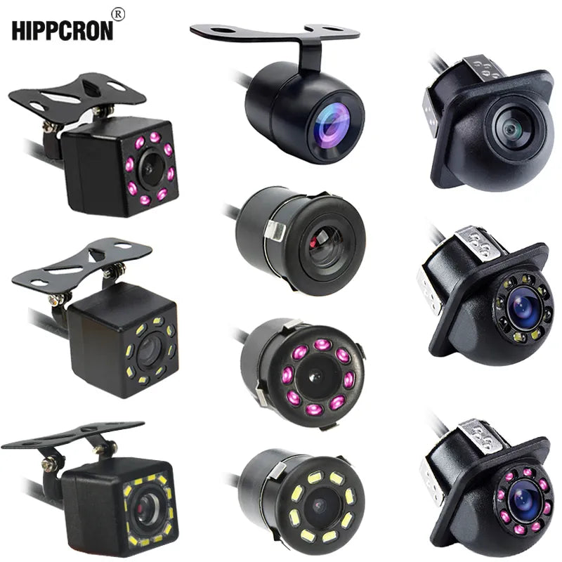 Hippcron Car Rear View Camera 8 LED Night Vision Reversing Auto Parking Monitor CCD Waterproof HD Video - L.Lartylife