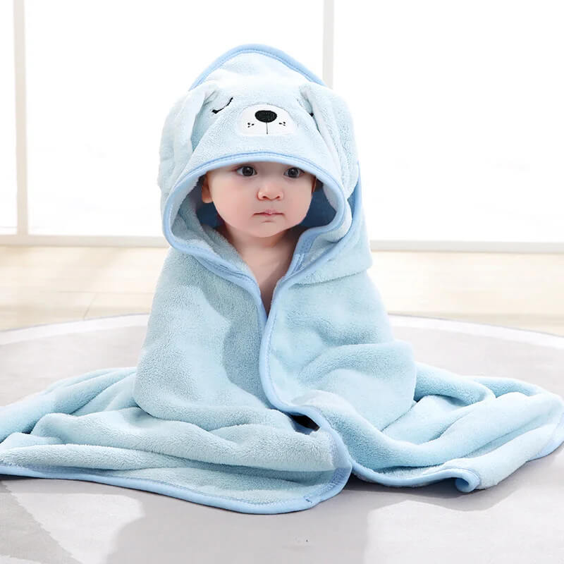 Toalha de Banho com Capuz Animal para Bebês - Envoltório Quente e Macio - L.Lartylife