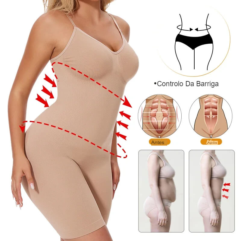 Modelador feminino para controle da barriga sem costura - Body CurveMaster