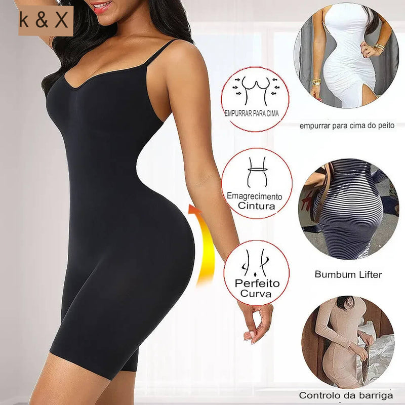 Modelador feminino para controle da barriga sem costura - Body CurveMaster