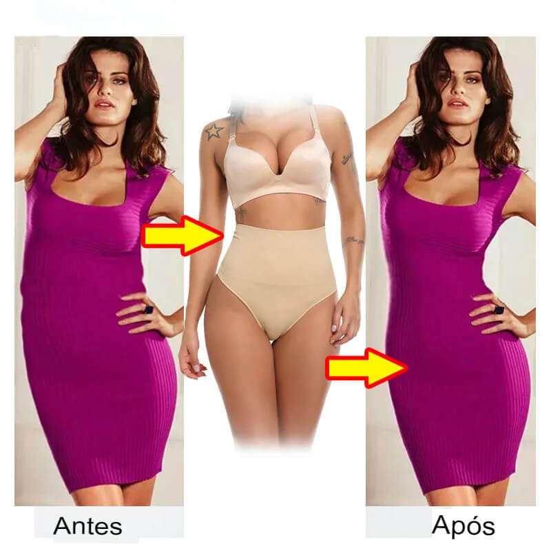 ElegantShape Shaper: Calcinha de Cintura Alta para Controle de Barriga e Bumbum Perfeito